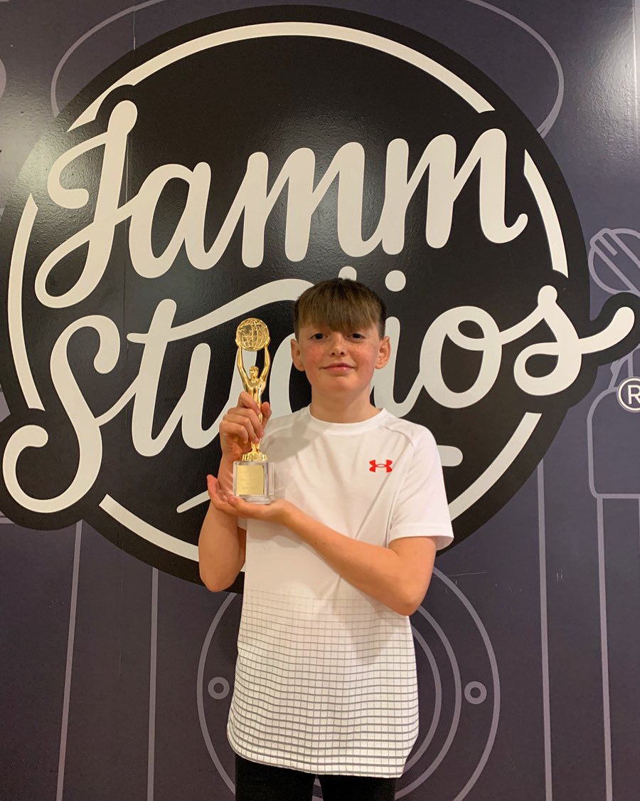 Massive well done to James!

He won the young sportsperson of the year award at last nights <a href="/prideofsthelens/">Pride of St Helens Awards</a> awards!

A talented sportsman as well as a guitar legend!

#jammstudios #prideofsthelensawards