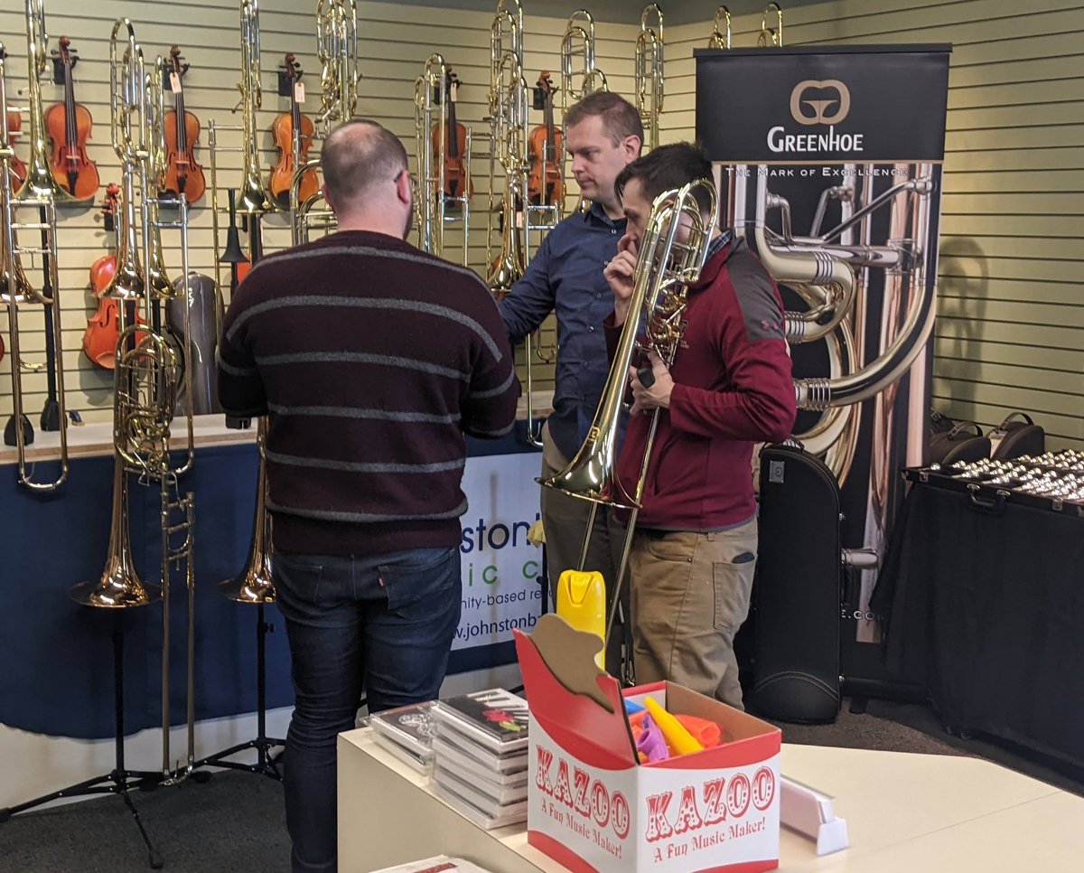 Johnstonbaughs's tweet photo. Trombone Day is in full swing (slide)!

https://t.co/vLLULqvv8D https://t.co/qlQ2s0sGBp