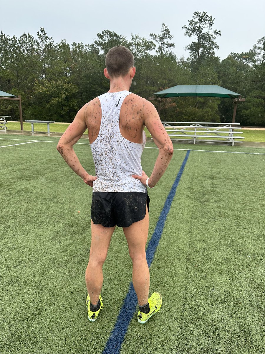 ScottNedrow's tweet photo. Great way to finish your last XC race in the GREAT state Texas @NedrowRiley. True XC conditions and a top 30 finish in the NXR South Boys Championship race. #RunRileyRun https://t.co/YHQggXv5yP