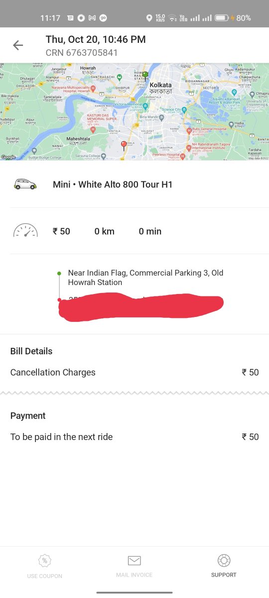 TheShirsendu's tweet photo. @Olacabs Driver is refused to come my location and told me to come in another parking area. When i refuse to go his location, he told me i have to go there and pay the parking charge. When i refuse to pay the parking charge and dont go to his location. He canceled the ride. https://t.co/yXWbeh9vHD