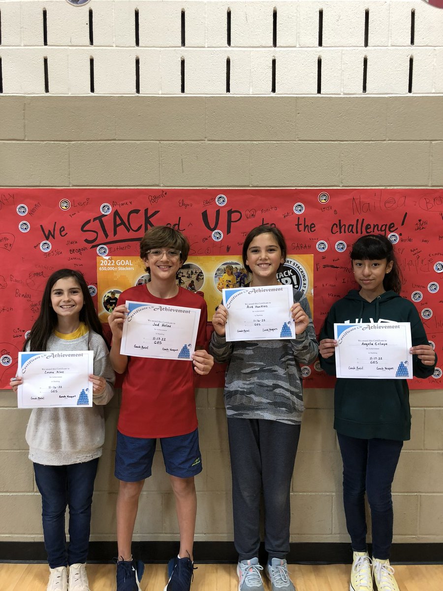 These are your GES class winners in our Speed Stack Competition! They STACKed UP to the challenge! <a href="/GESStars/">Grapevine Elementary</a> <a href="/SpeedStacksInc/">Speed Stacks Inc.</a>