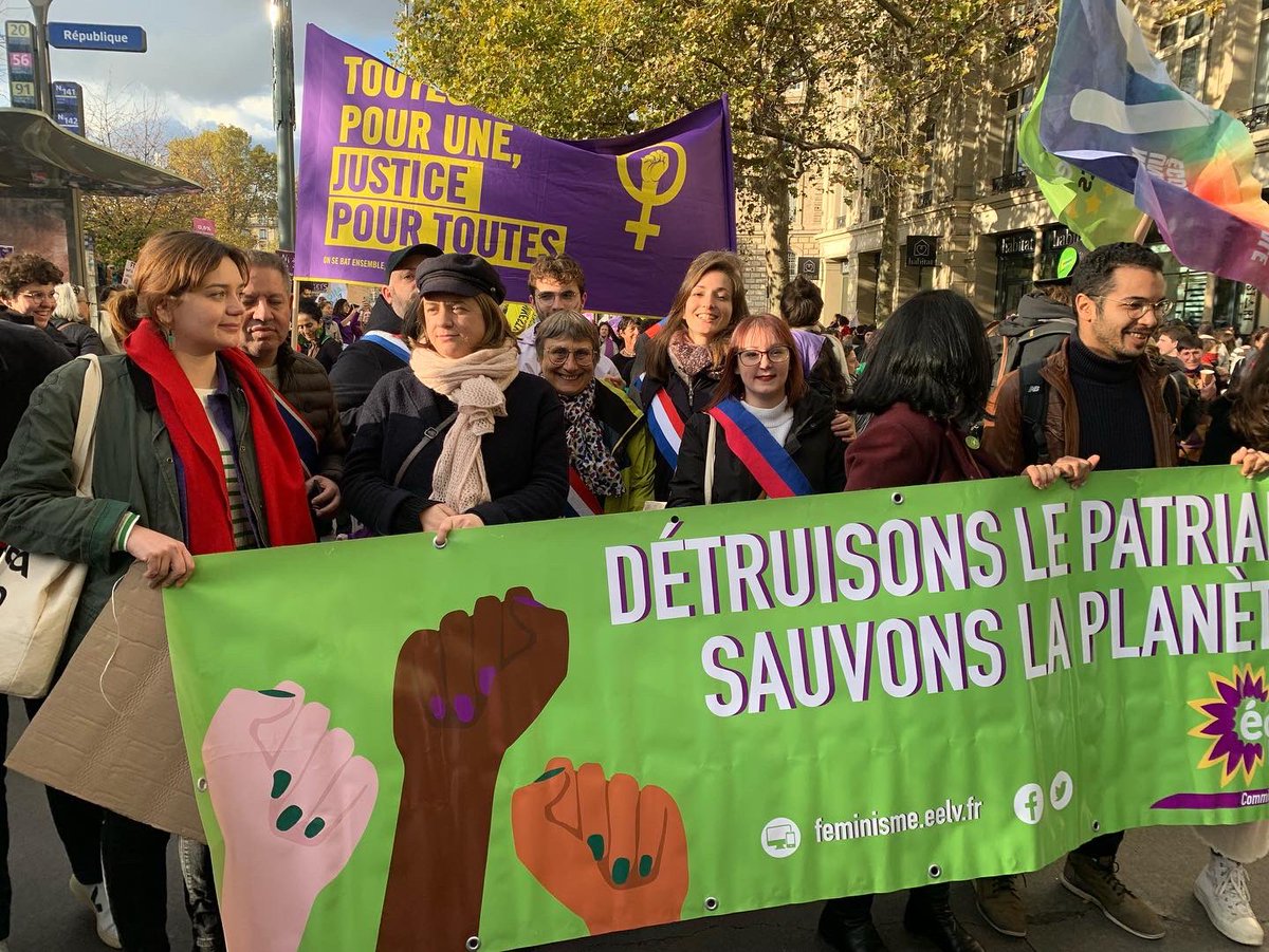 EELV's tweet photo. Retour en images sur la manifestation Nous Toutes, contre les violences sexistes et sexuelles, cet après-midi à Paris ! #vss #feminisme #noustoutes https://t.co/xwSkHBuJY2