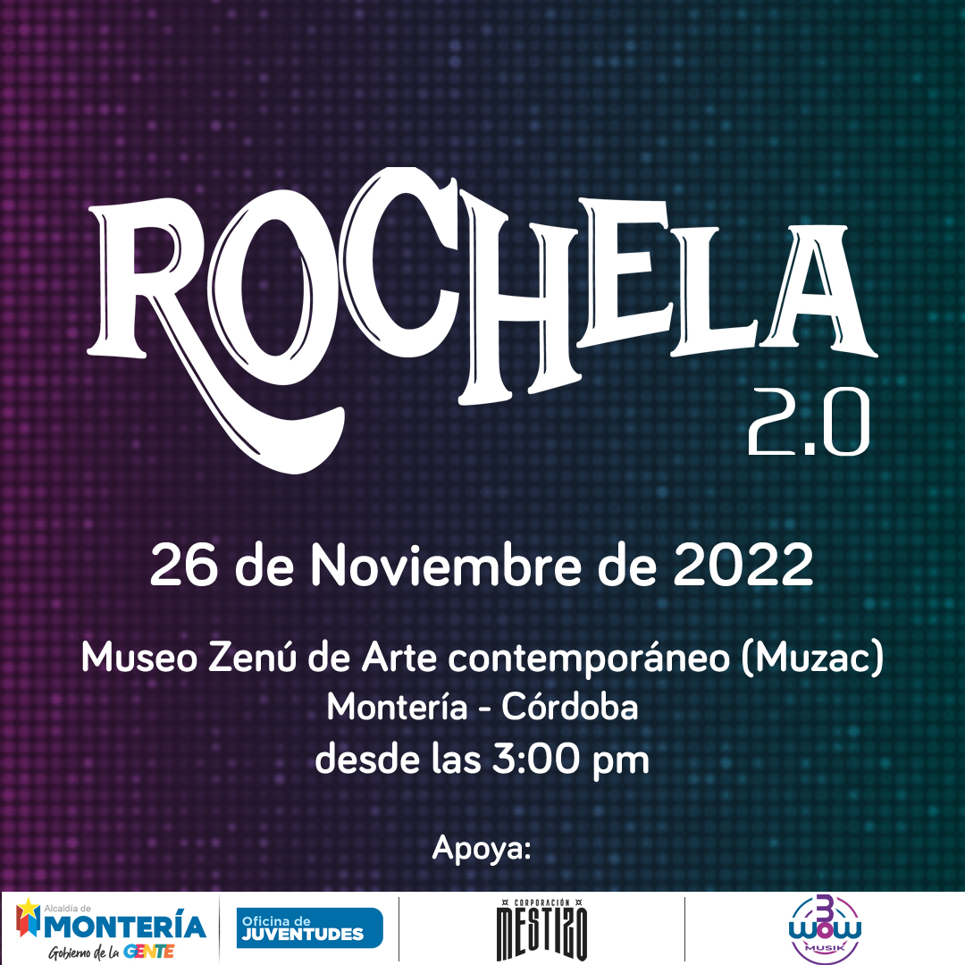 Rochela2022's tweet photo. El 26 de noviembre de 2022 tendremos nuestra versión 2.0 de Rochela. ROCHELA es para tod@s, inviata a quien le pueda interesar.
Organiza: @mestizco @3wowmusik
Apoya Alcaldía de Montería y su oficina de Juventudes
@alcaldiamonteria @juventudes_monteria
#rochela #montería #cordoba https://t.co/LBo92aFICl