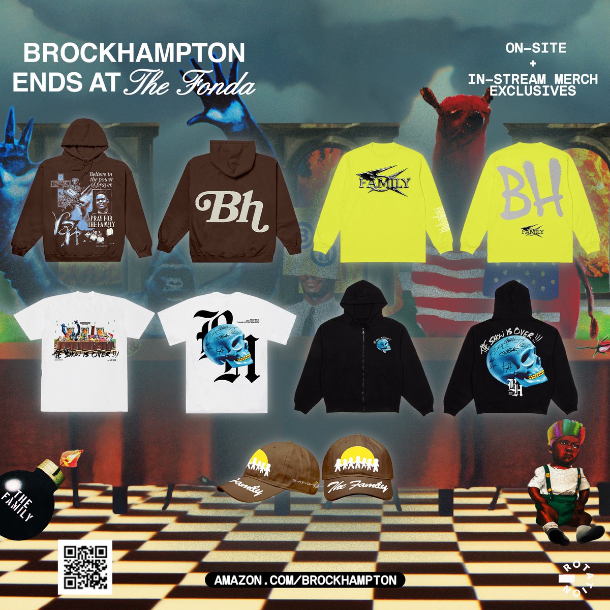 FONDA SHOW MERCH EXCLUSIVES AVAILABLE ON-SITE TONIGHT AND ONLINE FOR 48 HOURS ONLY amazon.com/brockhampton