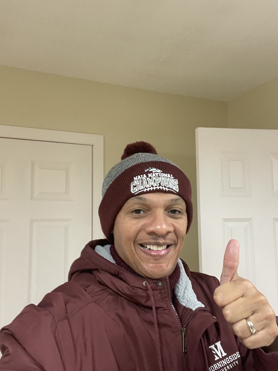 Game day ready! The Mustangs are up against the Arizona Christian University Firestorms! First round playoffs of the NAIA Championship. #MsideProud #StayHungry #RareBreed #20DegreesInIowa!