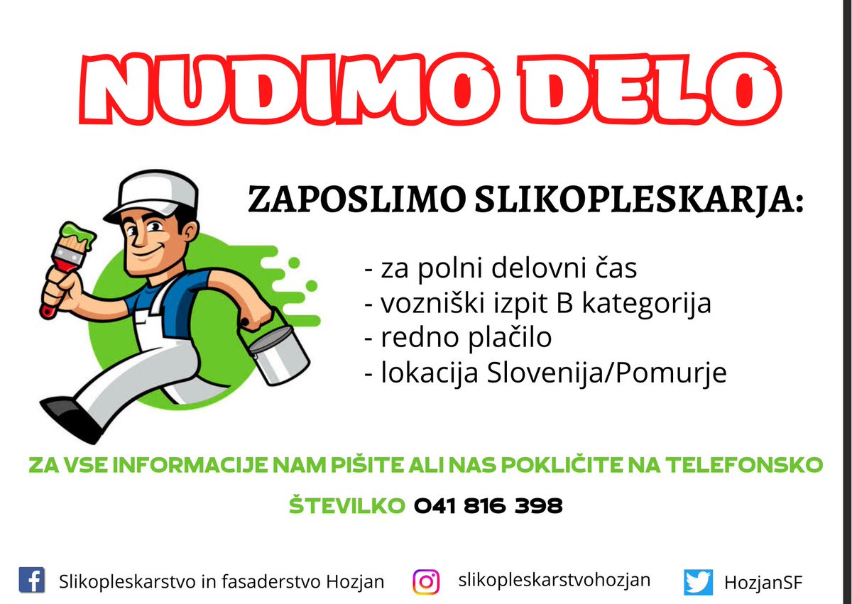 HozjanSF's tweet photo. Zaposlimo……. https://t.co/1K5prOnvLq