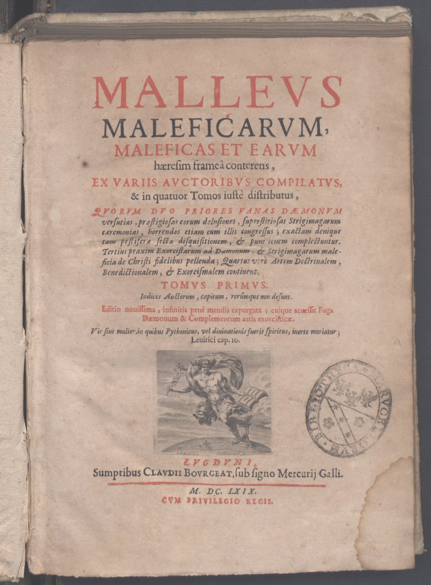 En 1487 un tratado sobre brujería escrito por dos monjes dominicos alemanes, Heinrich Kramer y Jacob Sprenger, vio la luz por primera vez bajo el sugerente título de Malleus Malleficarum (Martillo de las brujas).