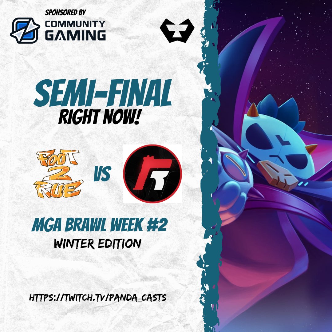 And here we go for our first SEMI FINAL 🚨

OGEMD (<a href="/GuGu_Bs_/">GuGu</a> <a href="/oPEbrawlstar/">OPE</a> <a href="/Darkoum_BS/">Darkoum</a> <a href="/EvanBS_/">EvanBS</a> @CrazeMathis )

VS

<a href="/RevengeGG/">Team Revenge</a> (@CarryBs_ <a href="/stel_bs/">Steltampo</a> <a href="/Fiwlip3/">Fiwlip</a> @Soufi09)

Come and watch the match on <a href="/panda_casts/">Code: Pan</a>
Twitch channel :
twitch.tv/panda_casts