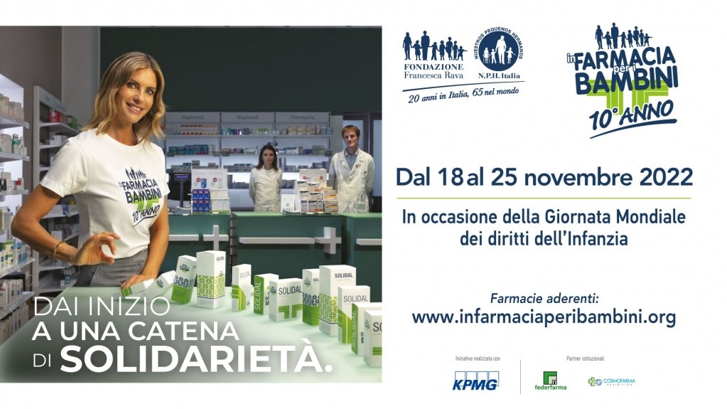 “Nel 2022,in Italia,c'è chi purtroppo non può acquistare i farmaci per i propri bambini!
#leredita farà sempre rima con #Solidarietà!”💖
(@insinnaflavio)

Dal 18 al 25 Novembre,in Farmacia possiamo,e se possiamo DOBBIAMO,acquistare Farmaci per chi non può farlo.

@Fondazione_Rava