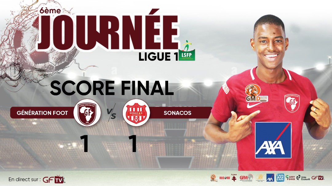 GFoot_Senegal's tweet photo. #GFSON
⏱ Fin | GF partage les points avec @SonacosDiourbel 1️⃣-1️⃣ grâce à Pape Amadou Diallo dans les dernières minutes de jeu. Plus de détails au https://t.co/n3GmvURr92
@LSFP_sn https://t.co/nCiUolFSiL