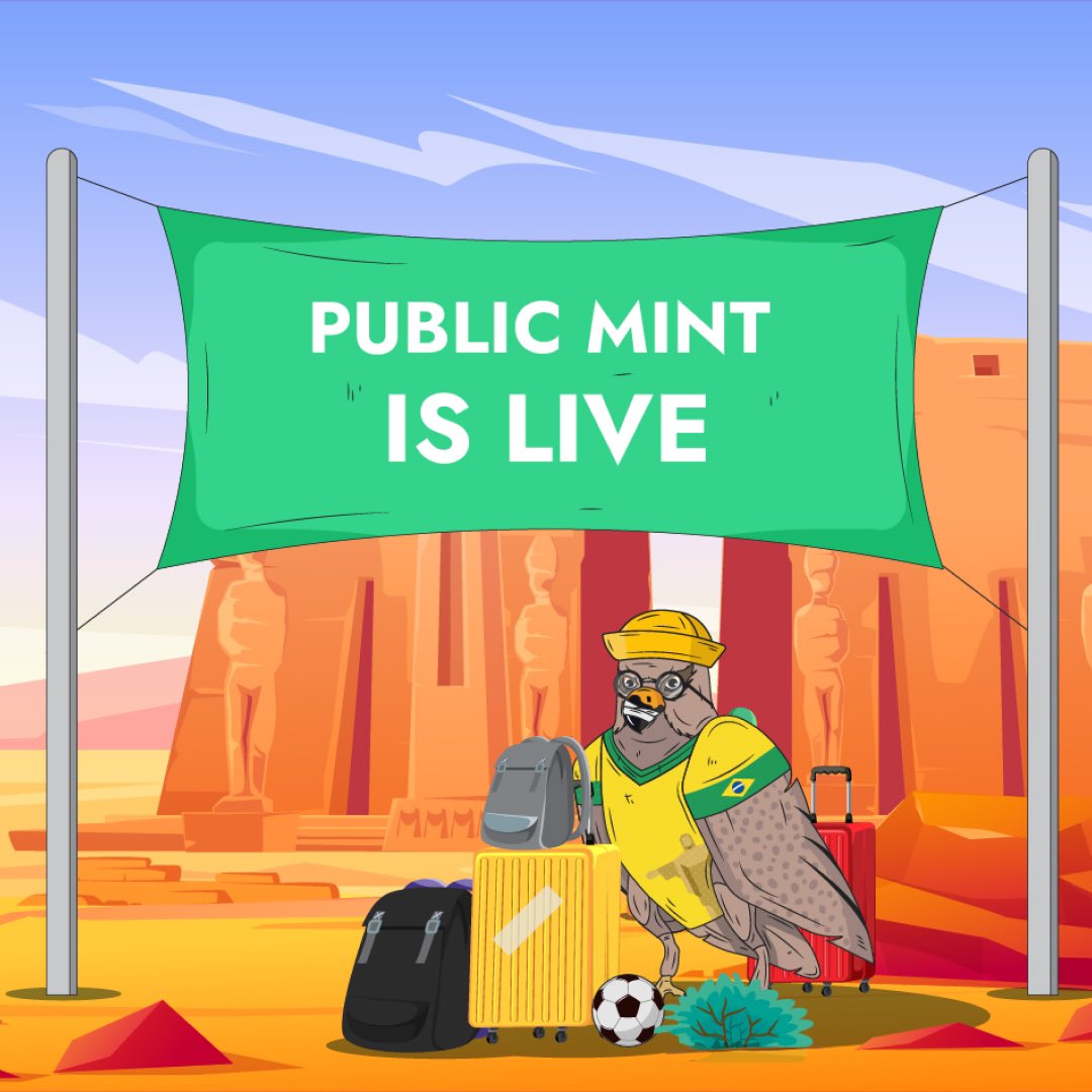 FalconClubNFT's tweet photo. PUBLIC MINT IS OFFICIALLY LIVE

You can mint up to **5** falcons per wallet! 

-MINT LINK: https://t.co/CebEQFfYYm

-OPENSEA: https://t.co/z3V1OMscsv

-ETHERSCAN: https://t.co/siXjzctV8Q https://t.co/aMV1rF6TG4