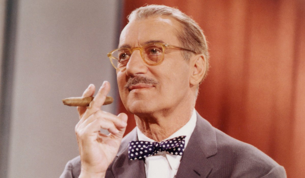 SMFulton3's tweet photo. @ThatEricAlper At one time, there was a name on the tip of my tongue, though sadly it's no longer there. He shamelessly struck it from my vocabulary, and I can never forgive him.

Happily, it leaves this guy. Groucho was the master of timing and the king of irreverence. Brilliant, sublime man. https://t.co/CUsCflp5cB