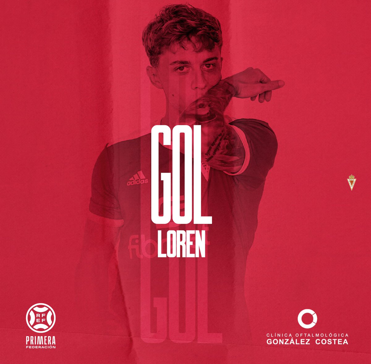 #J12 | 38' | 1-0 | ¡GOOOOOOOOOOOOL DEL REAL MURCIA! ¡GOOOOOOL DE LOREN BURÓN! El extremo caza un balón dentro del área y pone el primero en el marcador.
🌟 <a href="/GonzalezCostea/">González Costea</a>
#RealMurciaUDLogroñés