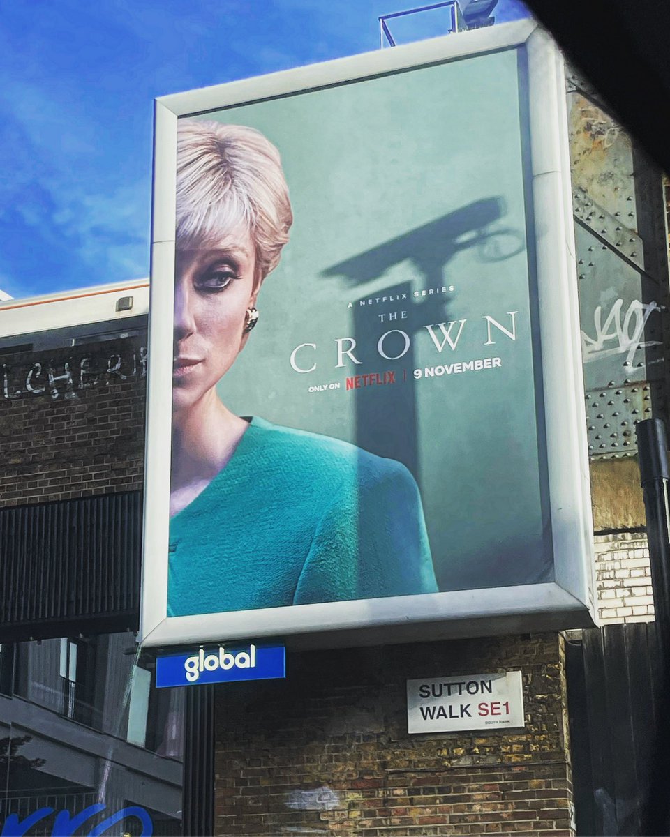 Even the shadows won’t leave her alone. London. #TheCrown #TheCrownNetflix