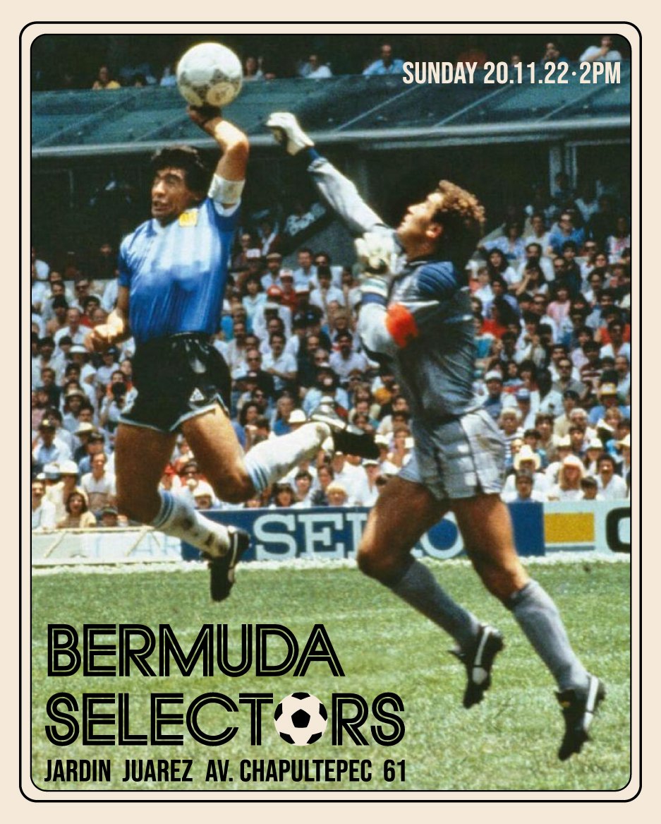 Este domingo gira el balón mundialista y los discos en <a href="/jardin_juarez/">Jardin Juarez </a> Además habrá mercadito mezcalero de varias marcas. Salud! 😎📀⚽ #radiobermuda