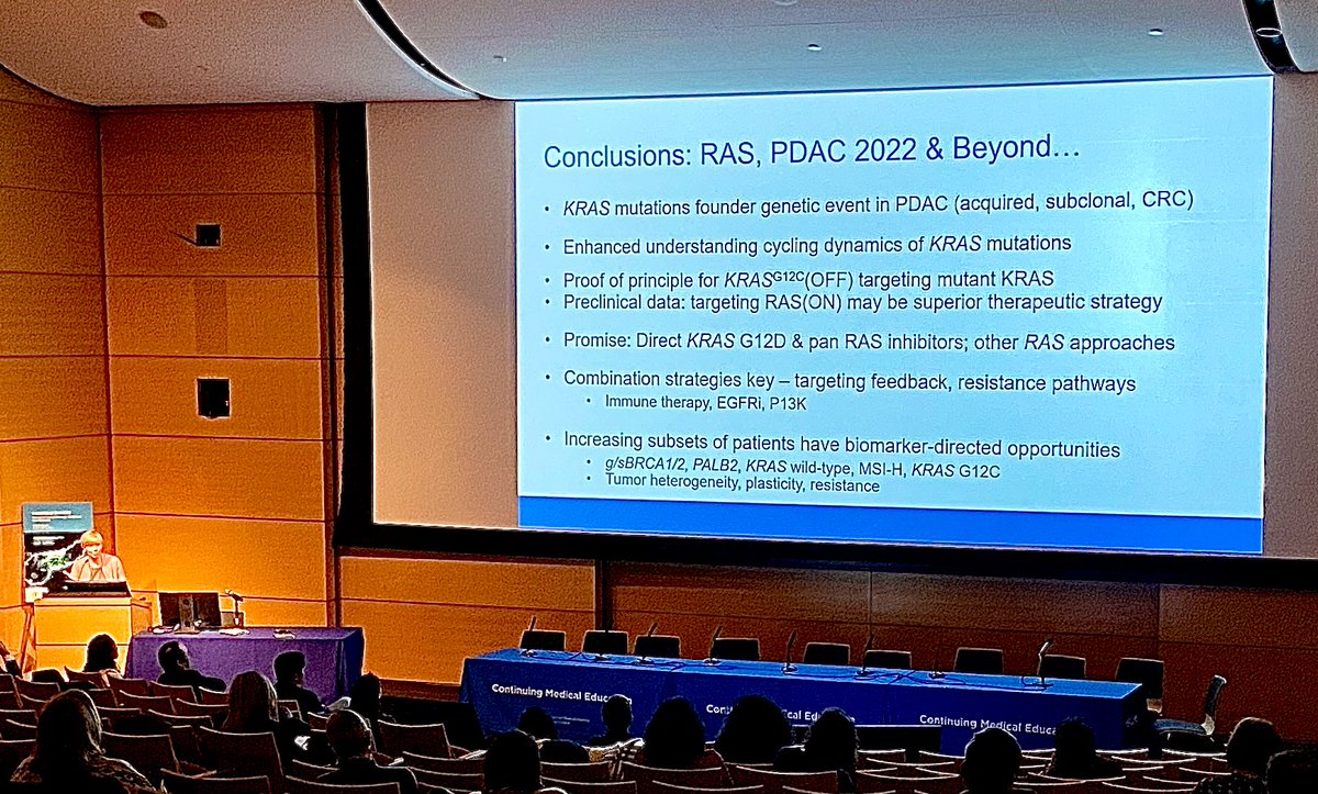 All about RAS @EileenMOReilly 👏🏻 @MSKCME @CpcrMsk #PancreaticCancer #PancreaticCancerAwarenessDay #pdac