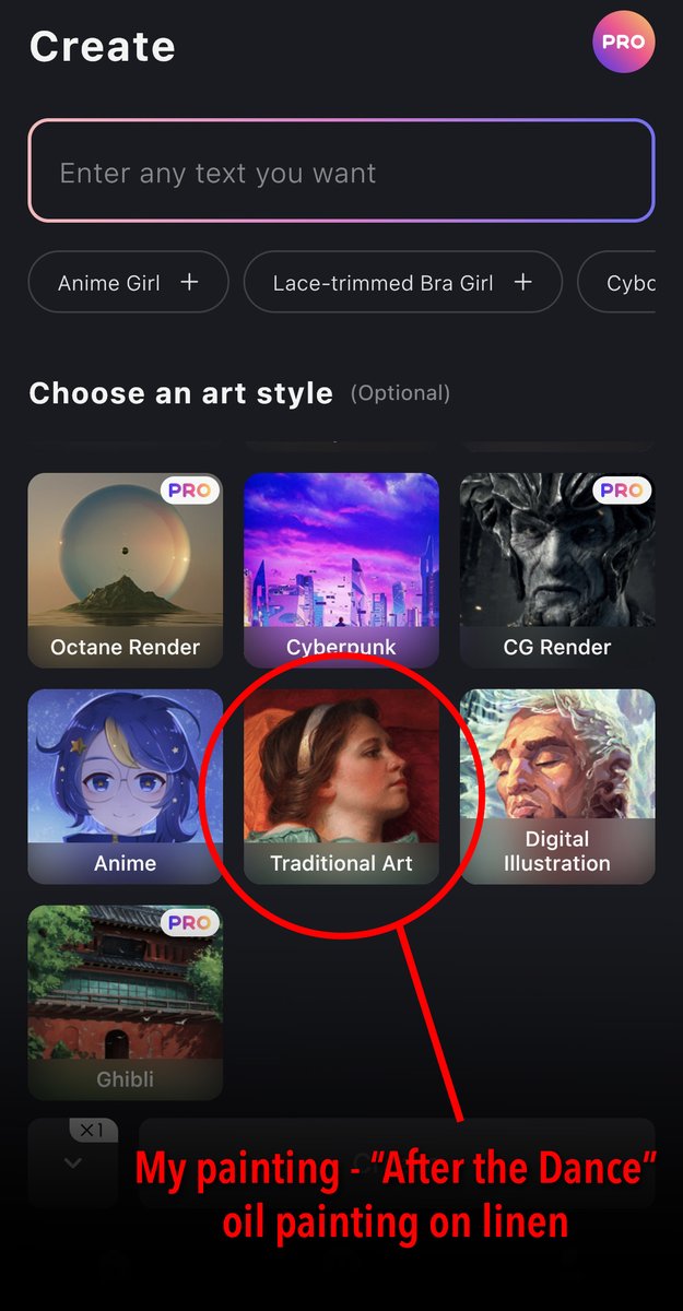 Hey, @PicsoAi - Why is my painting 'After the Dance' being used in your app? You didn't license my art. Ironic that you're using a traditional painting to represent your app's ability to generate AI art that is supposed to look like traditional art.