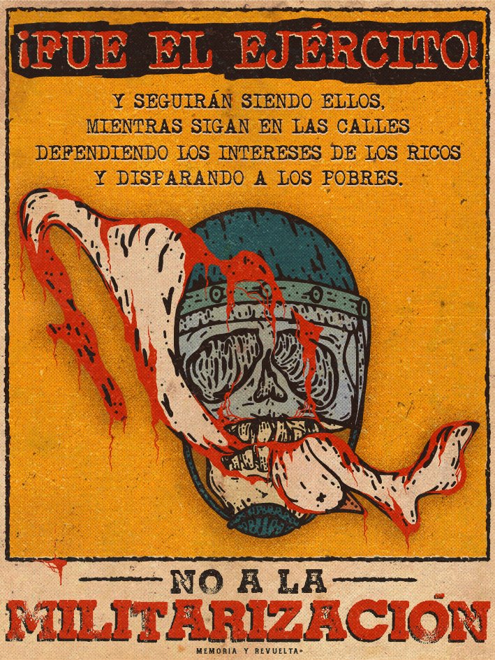 No a la militarización encontra del pueblo
#NoALaMilitarizacion #FueElejercito #leydeseguridadnacional #Ayotzinapa #Noviolencia #mexico #Latinoamerica #AmericaLatinaUnida #PueblosIndigenas #PueblosOriginarios #MemoriaYRevuelta #GraficaAntifascista #Antifascismo #Antiracismo #ACAB