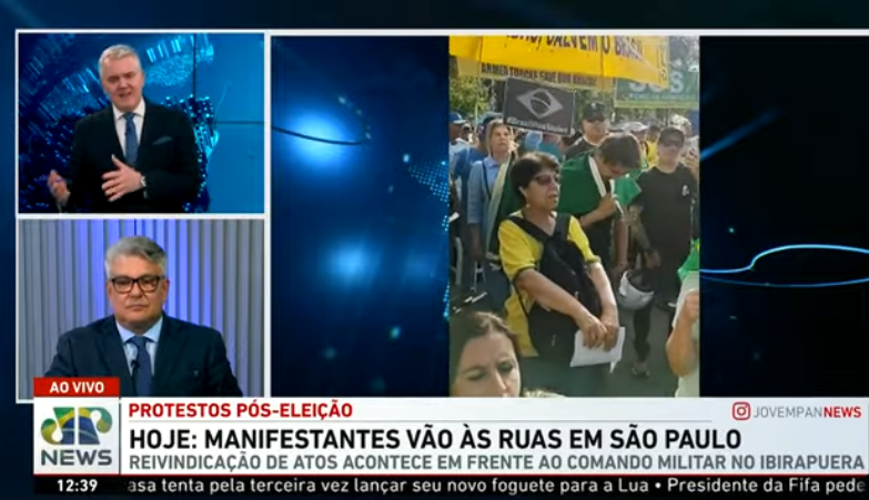 BlogDoTato67's tweet photo. #ProtestosBR
Manifestações ocorrem em SP, no DFe Dourados (MS) em frente aos Comandos do Exército.
A maioria do povo brasileiro protesta contra a #DitaduraDaTogaNão
Que democracia é esta que cala outros poderes e promove censura a pessoas e meios de comunicação?
🗞️#JovemPan https://t.co/fJEq8pHPH9