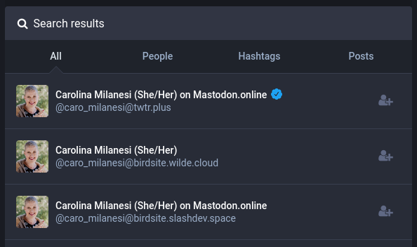 Ignacio Contreras #TeamQualcomm (@ignaciotechie) on Twitter photo Hey <a href="/caro_milanesi/">Carolina Milanesi</a>, which one is you? Mastodon is getting quickly filled with bots that simply repost (and maybe misrepresent) folks in Twitter. Same happened to <a href="/danielnewmanUV/">Daniel Newman</a>. Hey <a href="/caro_milanesi/">Carolina Milanesi</a>, which one is you? Mastodon is getting quickly filled with bots that simply repost (and maybe misrepresent) folks in Twitter. Same happened to <a href="/danielnewmanUV/">Daniel Newman</a>.