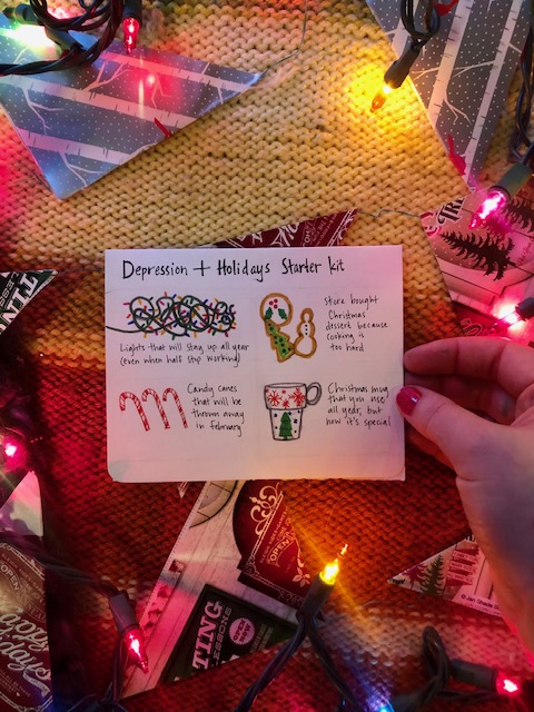 SloaneIngrid's tweet photo. I'm enjoying making Christmas cards with my special brand of depression humor.

#MentalHealthAwareness #Christmas #depression https://t.co/QnD2LxJiXb