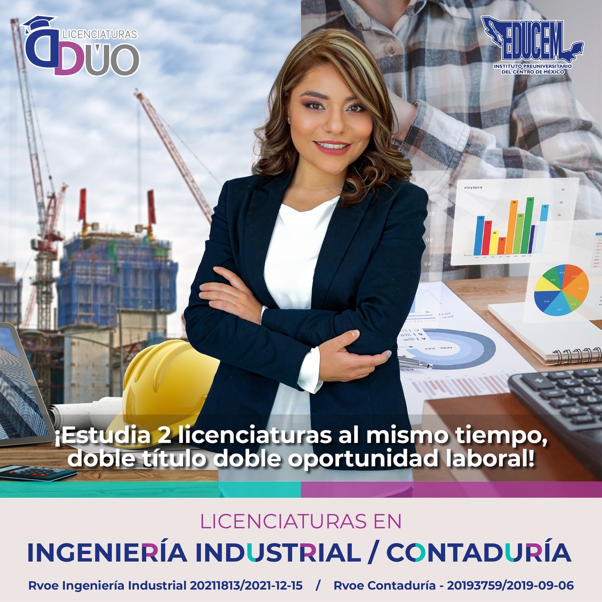 EducemTala's tweet photo. ¡Estudia 2 licenciaturas al mismo tiempo, doble título doble oportunidad laboral! ✖️2️⃣ ✅
Conoce más: https://t.co/DX8RH2davy https://t.co/KRo6BOFxxI