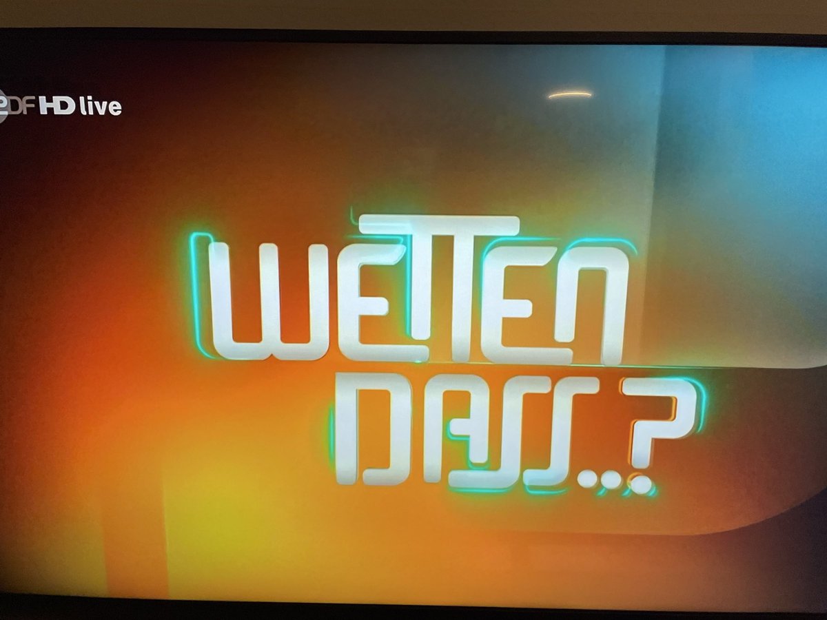 #Wettendass #ZDF Zeitreise. Geht doch 🥳