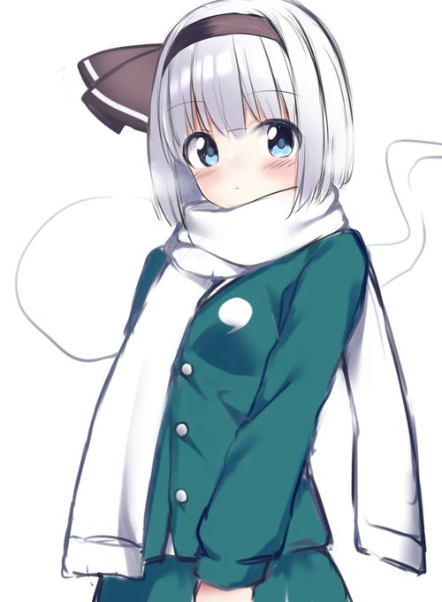 マフラー姿が描きたかったラフ 