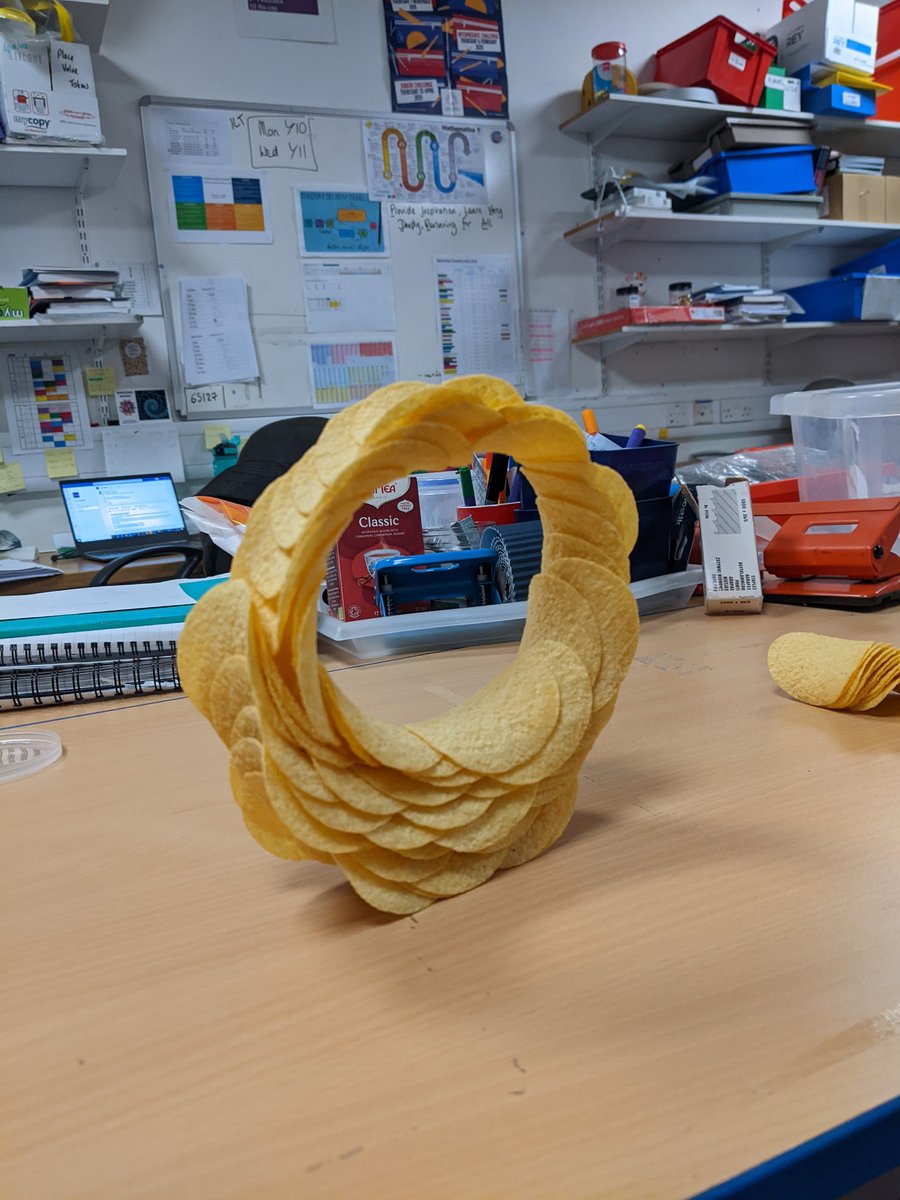 zofiatheteacher's tweet image. #mathsweek2022 went down a treat. Most popular activity had to be the Pringle challenge... @stpaulscatholic