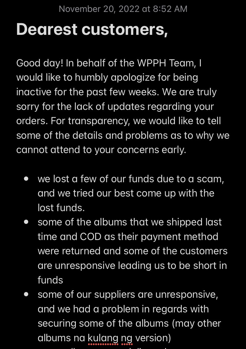 winterplay_ph's tweet photo. Good morning! We apologize for being unresponsive lately. Take time to read and dm us if you have any concern regarding your order. Will be replying to dms today https://t.co/iJ3b2j8hWd