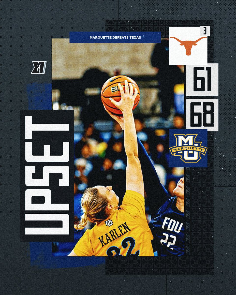 BIG EAST WBB (@bigeastwbb) on Twitter photo π½πππβΌοΈ <a href="/MarquetteWBB/">Marquette WBB</a> ππΌπππ πΏπππ ππ. 3οΈβ£ ππππΌπβΌοΈ
The Golden Eagles earn a huge win over the Longhorns in their Battle 4 Atlantis opener! Jordan King led Marquette with 25 while Rose Nkumu added 16 in a huge victory.
Highest ranked win in #MUWBB history! π½πππβΌοΈ <a href="/MarquetteWBB/">Marquette WBB</a> ππΌπππ πΏπππ ππ. 3οΈβ£ ππππΌπβΌοΈ
The Golden Eagles earn a huge win over the Longhorns in their Battle 4 Atlantis opener! Jordan King led Marquette with 25 while Rose Nkumu added 16 in a huge victory.
Highest ranked win in #MUWBB history!