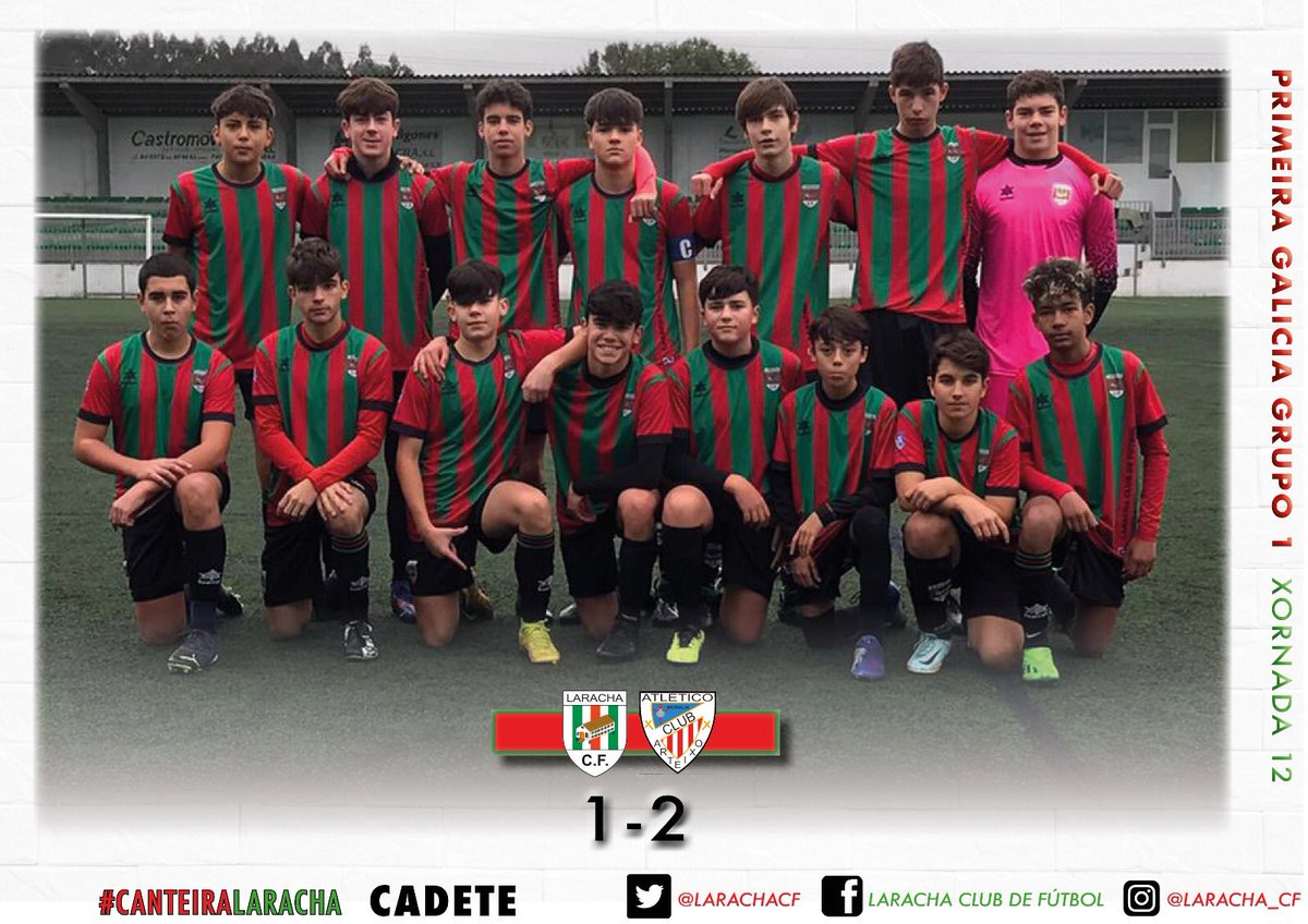 Laracha Club de Fútbol (@larachacf) on Twitter photo ✅ Hai derrotas que deben lerse en chave positiva, e a do Cadete (1-2) ante o líder <a href="/AtlArteixo/">Atlético Arteixo</a> é unha delas
⚽️🎂 Pablo así o noso tanto e celebrou así o seu aniversario
#Cadete #Laracha #Canteira ✅ Hai derrotas que deben lerse en chave positiva, e a do Cadete (1-2) ante o líder <a href="/AtlArteixo/">Atlético Arteixo</a> é unha delas
⚽️🎂 Pablo así o noso tanto e celebrou así o seu aniversario
#Cadete #Laracha #Canteira