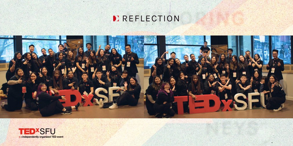 As we wrap up this year's event, our team would like to thank everyone who made TEDxSFU: Reflection possible 😍 Thank you to our amazing Speakers, Speaker Coaches, Sponsors, MC & Energizers and audience! Until next year!🤍 - TEDxSFU 2022 OC Team #TEDxSFU2022 #TEDxSFUReflection