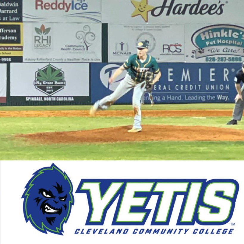CalebSummey4's tweet photo. I am excited to say that I will be continuing my academics and athletics at Cleveland Community College! Thanks to my coaches, parents, and the Yeti staff for giving me this opportunity! Proud to be a Yeti now! @5_jrg @CCCYeti_BSBL @BessemerCityBSB https://t.co/rMlHcFNCAW
