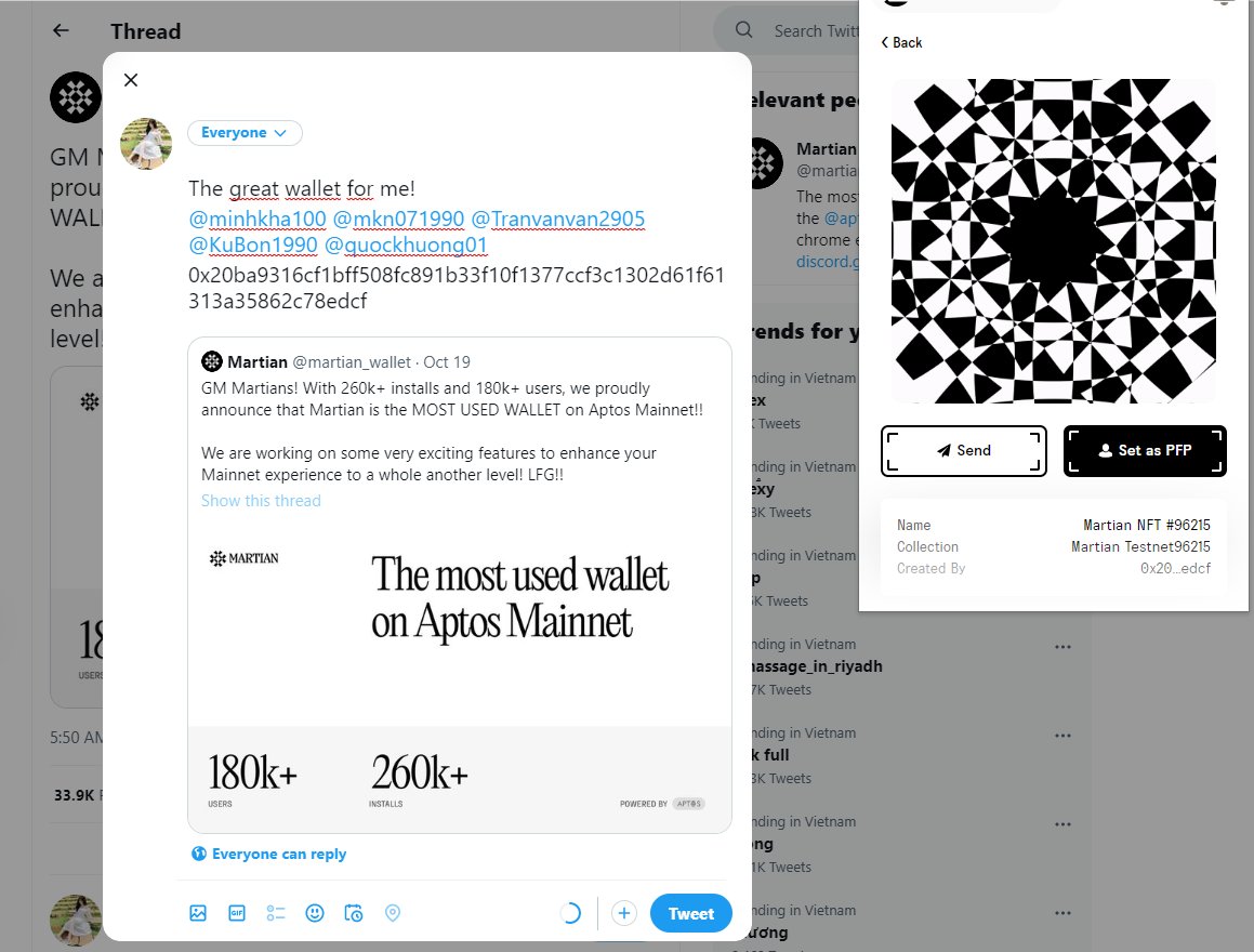 The great wallet for me! 
<a href="/minhkha100/">Minh Kha Nguyen</a> <a href="/mkn071990/">NMK π²</a> <a href="/Tranvanvan2905/">Tran Van Van ❤️ Memecoin</a> <a href="/KuBon1990/">Ku Bon</a> <a href="/quockhuong01/">Quốc khương</a>
0x20ba9316cf1bff508fc891b33f10f1377ccf3c1302d61f61313a35862c78edcf