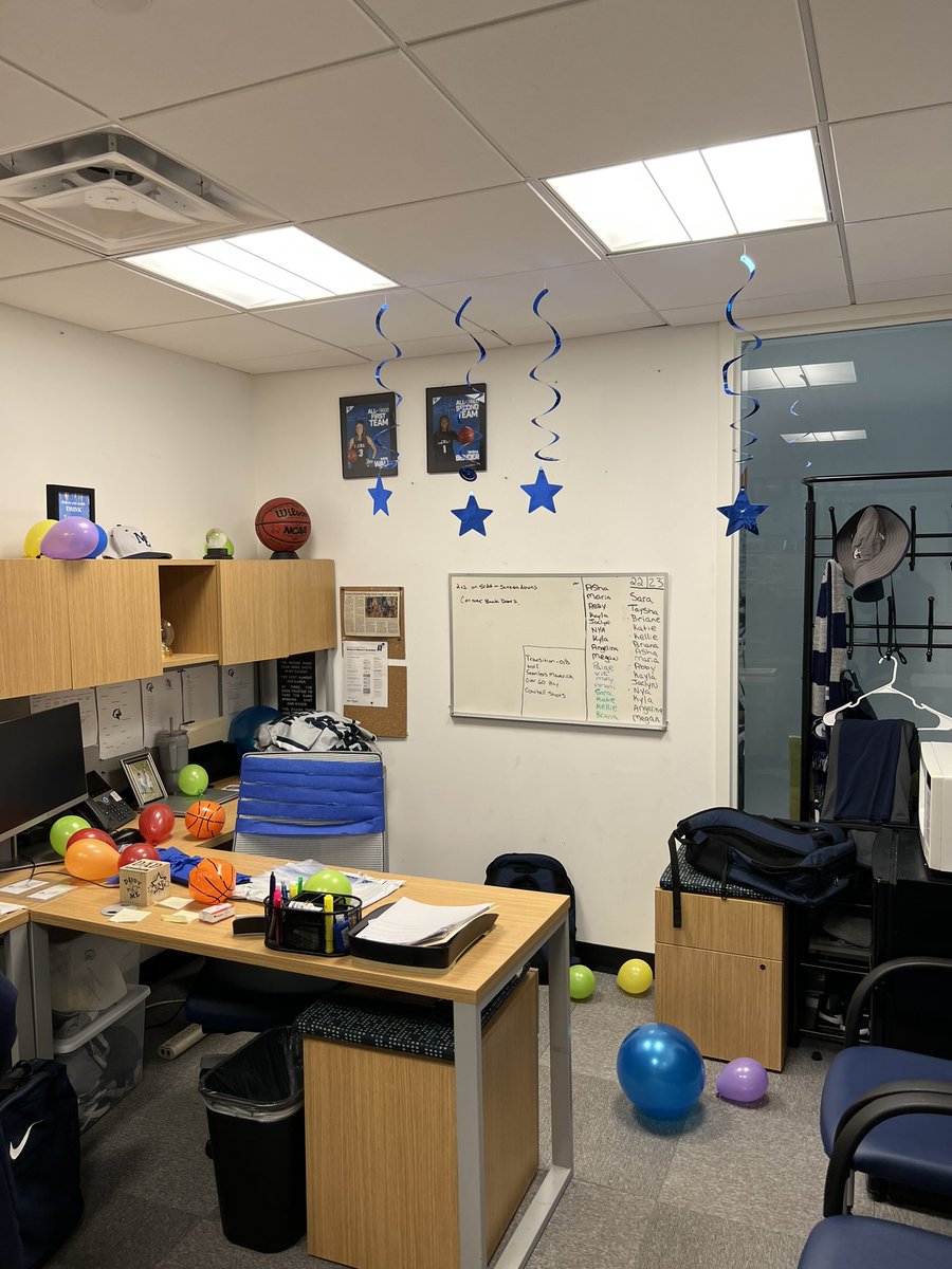 When your team decorates coaches office on game day