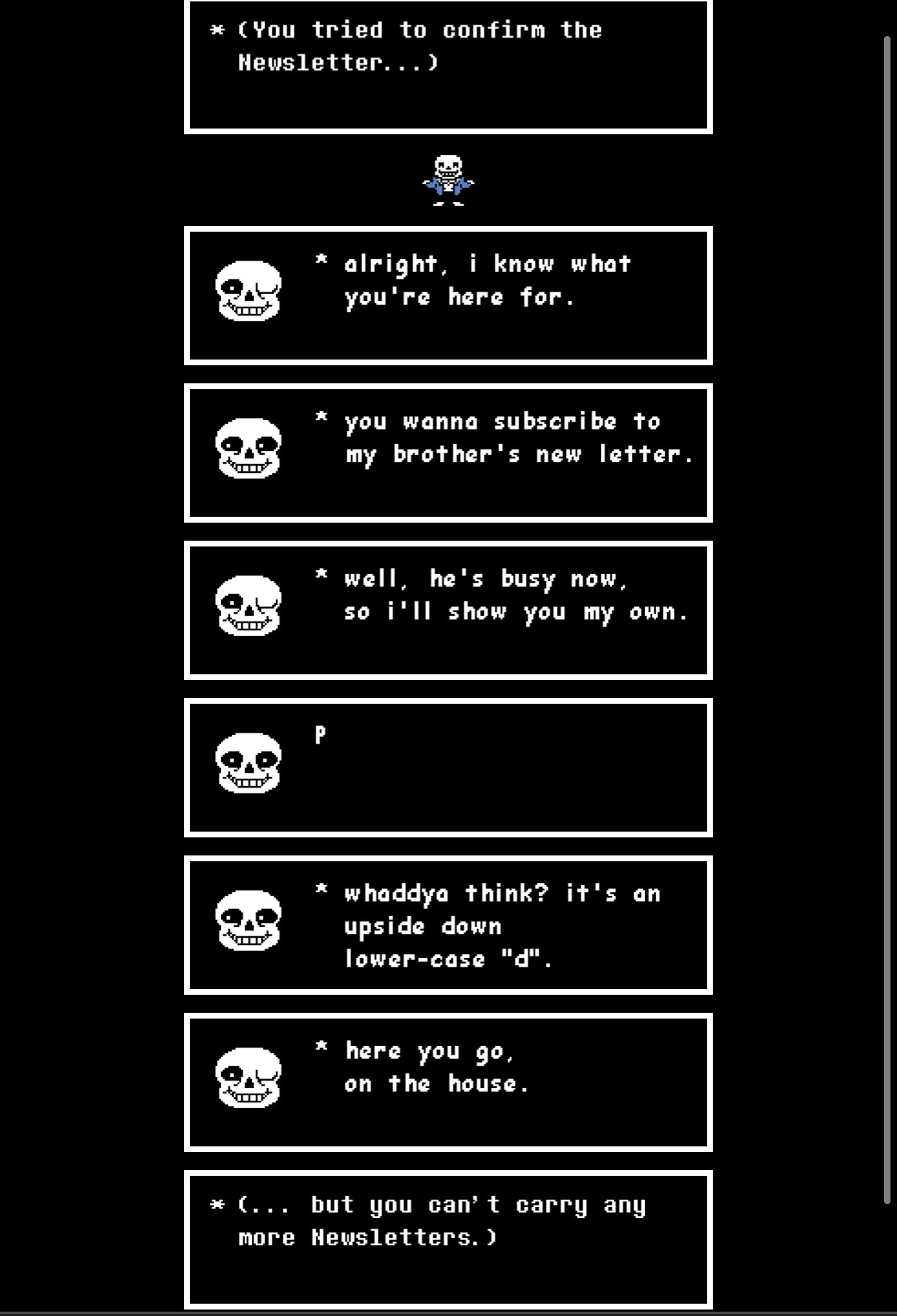 Biscia 🐍 #SANSSWEEP on X: sans undertale (from emails) gives you his d # UNDERTALE  / X