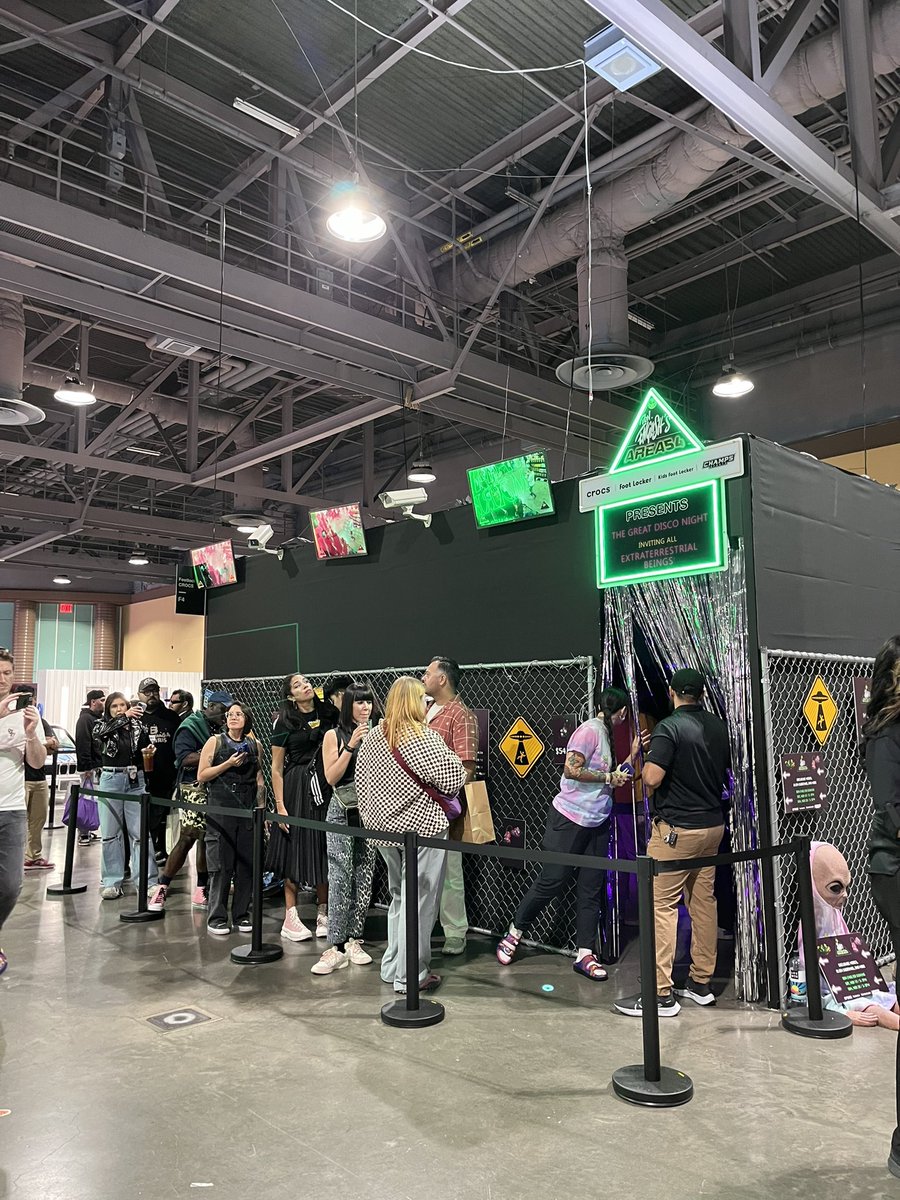 Ayyyy come see us at <a href="/ComplexCon/">ComplexCon</a> booth F4 with <a href="/Crocs/">Crocs</a> <a href="/ronenglishart/">Ron English</a> and <a href="/footlocker/">Foot Locker</a> 🛸 🐊 🪩