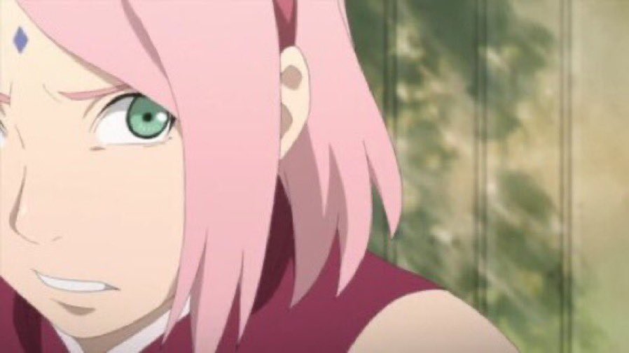 senses people talking about her forehead—