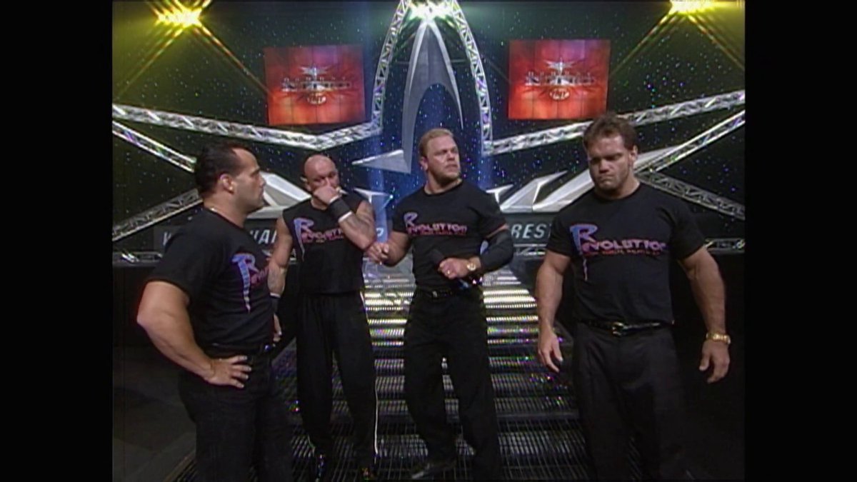 nWo4lifeWCW's tweet photo. Revolution was such a cool stable!
#Malenko #Saturn #Douglas #Benoit https://t.co/r36tX0NTvj