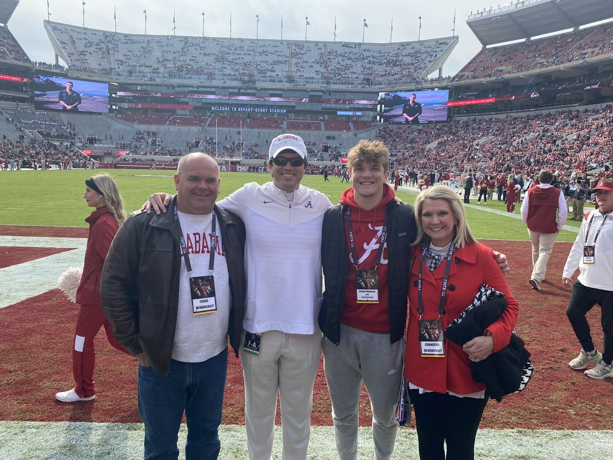 warhurst_conner's tweet image. Thanks for a great visit! RTR🐘 @AlabamaFTBL @CoachBedford_  @CoachKellyUA1