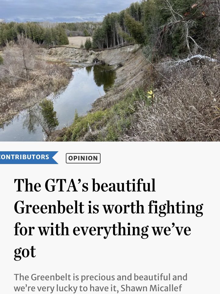 Agree 1000% w @ShawnMicallef. Some bad @FordNation decisions are costly, but reversible. Not this one. It’s forever. The loss of magnificent benefits of agri-land and green space + the enormous damage to environment w sprawl. ‘Worth fighting for with everything we’ve got.”