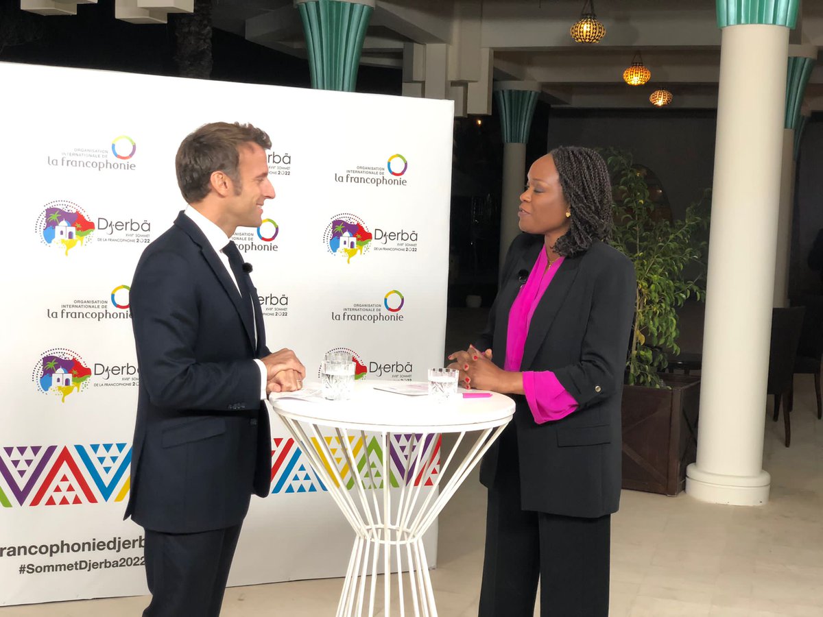🔴#SommetDjerba2022 : Le prochain Sommet de la Francophonie se tiendra en 2024 en France, à Villers-Cotterêts. 

Le président français Emmanuel Macron le déclare ce soir sur <a href="/TV5MONDE/">TV5MONDE</a>