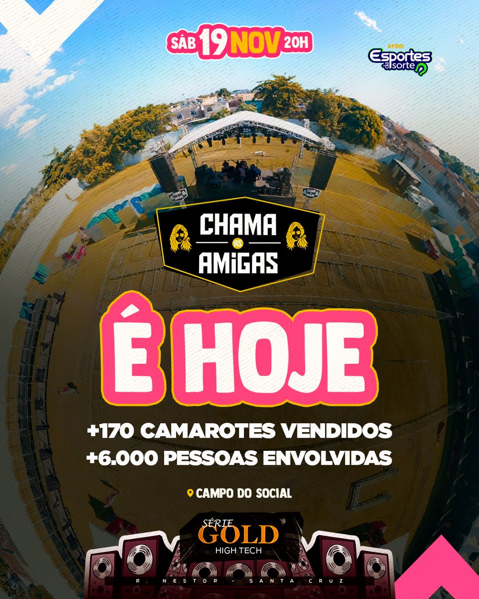 AmigasChama's tweet photo. Hoje é dia de parar a Zona Oeste, garanta já seu ingresso antecipado e CHEGUEM CEDO! ✅

Se você não for, só você não vai! https://t.co/NEcqVynNta