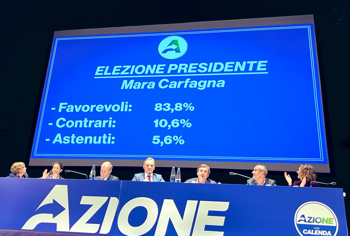 GiusyVersace's tweet photo. “Si può fare politica scommettendo sulla speranza e non sulla paura”👏🏽👏🏽👏🏽
All’assemblea nazionale di @Azione_it abbiamo votato per eleggere il nuovo presidente …complimenti @mara_carfagna E complimenti a @MatteoRichetti che guiderà il nostro gruppo alla #camera 💪🍀 BUON LAVORO https://t.co/FjJCyNimqi