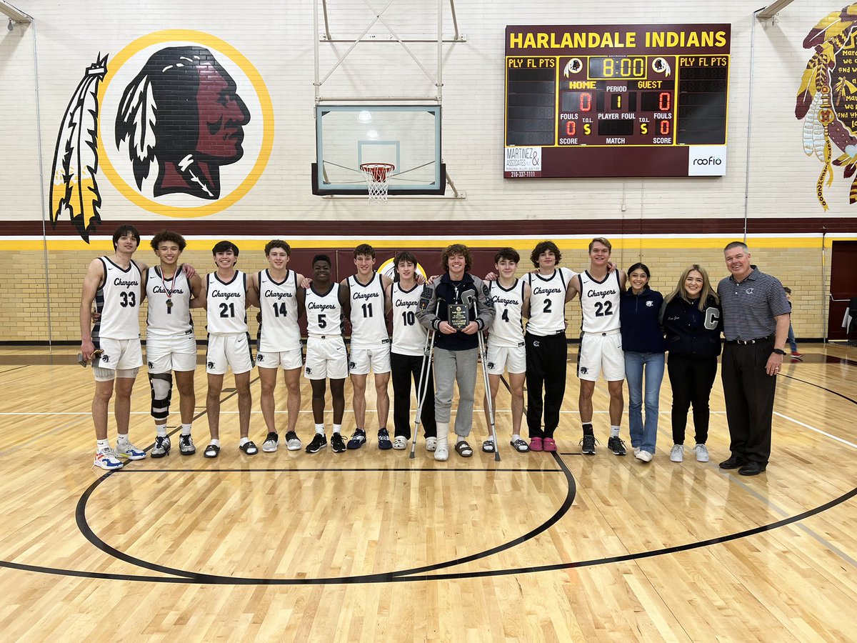 2022 Harlandale ISD Tournament Champions!  CHS 52 TMI 45.  Chargers are now 6-0 on the season.