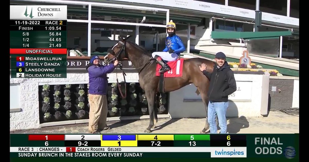 Jblairracing's tweet photo. Midaswellrun wins for @hella56 Conch Racing, great ride by Edgar Morales 💪🐎💪 https://t.co/5wwAwDoSWh