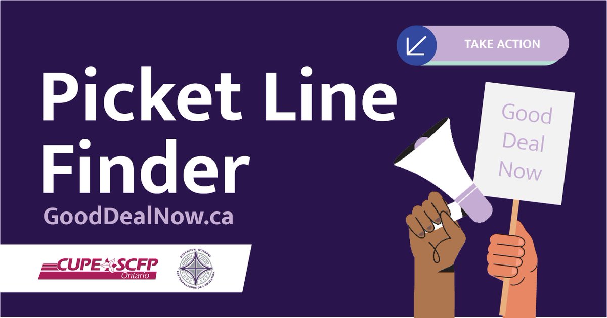 Bargaining continues. We're pushing for an agreement. But just in case, whether you’re an education worker or an ally, come out to a picket line on Monday.

Find a picket line near you at GoodDealNow.ca