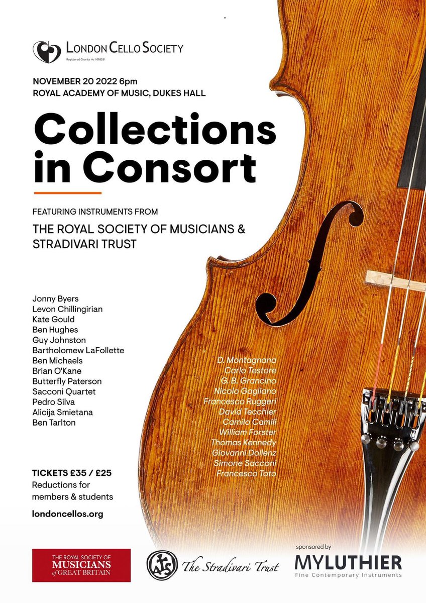Join us for a wonderful celebration on Sunday 20th Nov! Great to share the stage with many friends and colleagues <a href="/Londoncellos/">London Cello Society</a> <a href="/RoyalAcadMusic/">Royal Academy of Music</a> <a href="/BBCCO/">BBC Concert Orchestra</a> <a href="/RSMusicians/">The Royal Society of Musicians</a> <a href="/brevardmusic/">Brevard Music Center</a> <a href="/briancellokane/">Brian O'Kane</a> <a href="/ben_tarlton/">Ben Tarlton</a> <a href="/cellojohnston/">Guy Johnston</a>