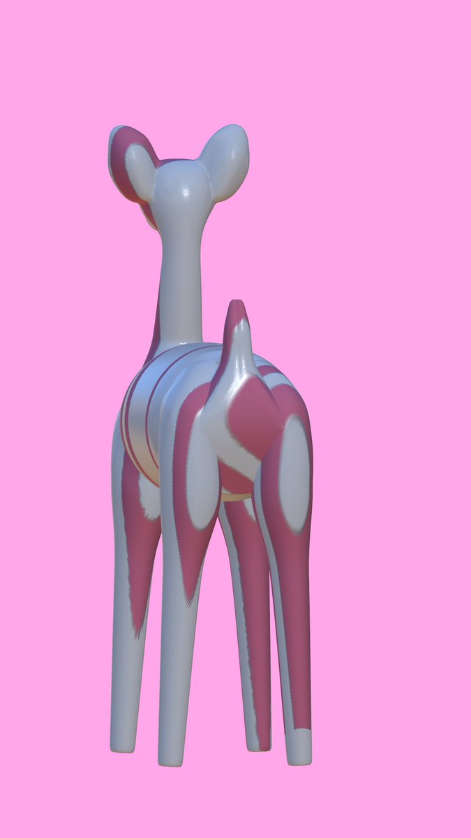 Solanimals1's tweet photo. I can’t take the cuteness of this one. The patterns! She’s going in my Pink room of my virtual Christmas gallery. @Spatial_io #3d #3dmodeling #nomadsculpt #solanimals https://t.co/SjObWm1PTB